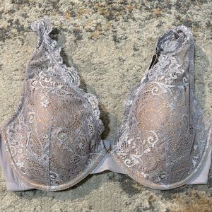ThirdLove Lace Bra in Gray and Tan